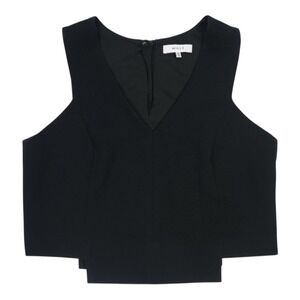 Milly Black Structured Sleeveless Top Size 12 Made in USA